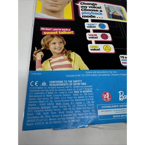 New 2010 Mattel Barbie Doll Sweet Talkin Ken #T7432 - Picture 5 of 5